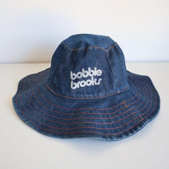 Vintage 70s Bobbie Brooks Denim Bucket Hat - Picture 1 of 10